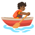 Person im Ruderboot: mitteldunkle Hautfarbe-Emoji auf Google