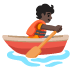 Emoji Orang mendayung sampan: ton kulit gelap pada Google
