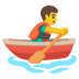 Man Rowing Boat emoji on Google
