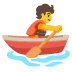 Person Rowing Boat emoji on Google