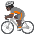 Emoji Ciclista: carnagione scura su Google
