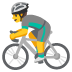 Radfahrer-Emoji auf Google