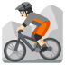 Emoji Penunggang basikal bukit: ton kulit cerah pada Google