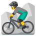 Man Mountain Biking emoji on Google