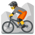 Person Mountain Biking emoji on Google