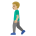 Emoji Lelaki berjalan: ton kulit sederhana cerah pada Google