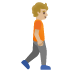 Emoji Pejalan kaki: ton kulit sederhana cerah dan menghadap kanan pada Google