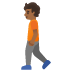 Emoji Pejalan kaki: ton kulit sederhana gelap pada Google