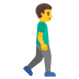 Emoji Lelaki berjalan: menghadap kanan pada Google
