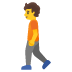 Person Walking emoji on Google