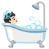 Emoji Persona che fa il bagno: carnagione chiara su Google