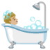 Emoji Persona che fa il bagno: carnagione abbastanza chiara su Google