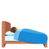 Google üzerinde Yatakta yatan kişi emojisi