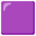 Lila Quadrat-Emoji auf Google