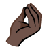 Emoji Mano a pigna: carnagione scura su Google