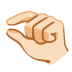 Pinching Hand: Light Skin Tone emoji on Google