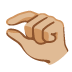 Pinching Hand: Medium-Light Skin Tone emoji on Google