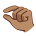 Pinching Hand: Medium Skin Tone emoji on Google