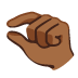 Emoji Tangan mencubit: ton kulit sederhana gelap pada Google