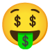 Money-Mouth Face emoji on Google