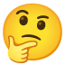 Thinking Face emoji on Google