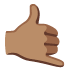 อีโมจิ มือโทร: โทนผิวสีเหลือง บน Google