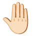 Emoji Angkat belakang tapak tangan: ton kulit cerah pada Google
