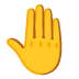 Emoji Dorso mano alzata su Google