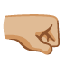 Faust nach rechts: mittelhelle Hautfarbe-Emoji auf Google