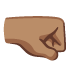 Right-Facing Fist: Medium Skin Tone emoji on Google