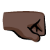 Right-Facing Fist: Dark Skin Tone emoji on Google