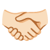 Handshake: Light Skin Tone emoji on Google