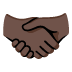 Handshake: Dark Skin Tone emoji on Google