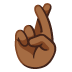 Emoji Dita incrociate: carnagione abbastanza scura su Google