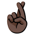 Crossed Fingers: Dark Skin Tone emoji on Google