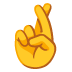 Crossed Fingers emoji on Google