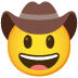Cowboy Hat Face emoji on Google