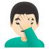 อีโมจิ ผู้ชายเอามือก่ายหน้าผาก: โทนผิวสีขาว บน Google
