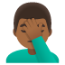 Emoji Lelaki menepuk muka: ton kulit sederhana gelap pada Google