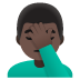 Sich an den Kopf fassender Mann: dunkle Hautfarbe-Emoji auf Google