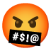 Gesicht mit Symbolen über dem Mund-Emoji auf Google