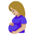 Emoji Wanita hamil: warna kulit cerah-sedang di Google