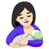 Breast-Feeding: Light Skin Tone emoji on Google