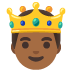 Prinz: mitteldunkle Hautfarbe-Emoji auf Google