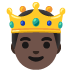 Prinz: dunkle Hautfarbe-Emoji auf Google