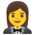 Google üzerinde Smokinli kadın emojisi