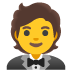 Person im Smoking-Emoji auf Google