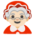 Mrs. Claus: Light Skin Tone emoji on Google