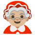Emoji Pn. Claus: ton kulit sederhana cerah pada Google