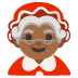 Mrs. Claus: Medium-Dark Skin Tone emoji on Google